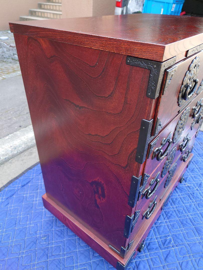 岩谷堂 車輪付き箪笥 鍵付き 美品工芸品 南部鉄器