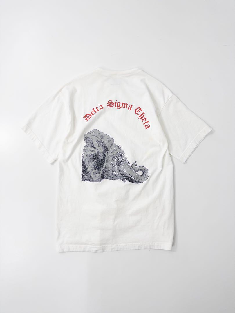90s USA製 象 旧英字 プリントTシャツ アニマル ヴィンテージ古着