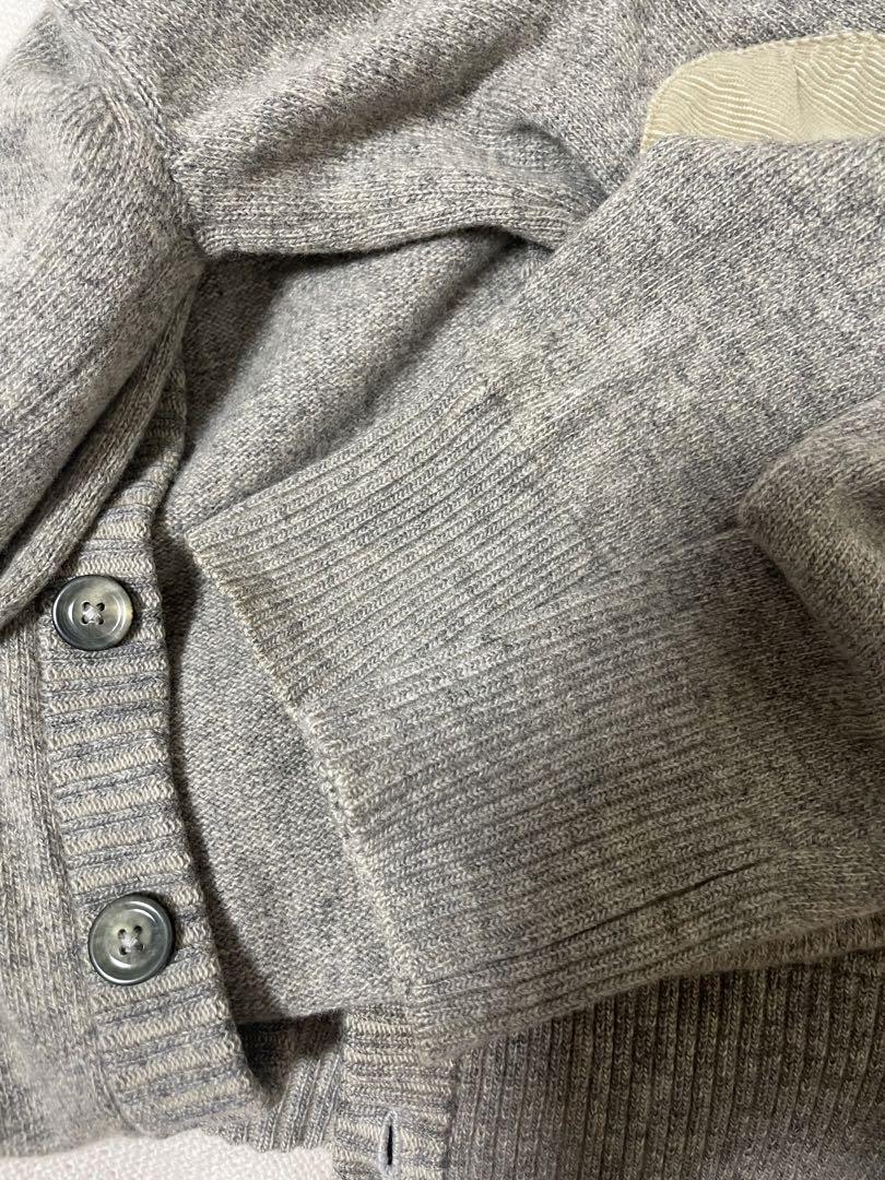 Maison Margiela エルボーパッチ付き カーディガン グレー 画像5