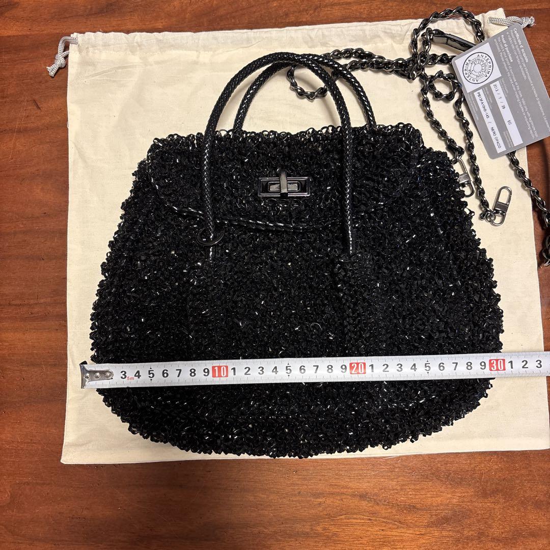 ANTEPRIMA ブラック ワイヤーハンドバッグ