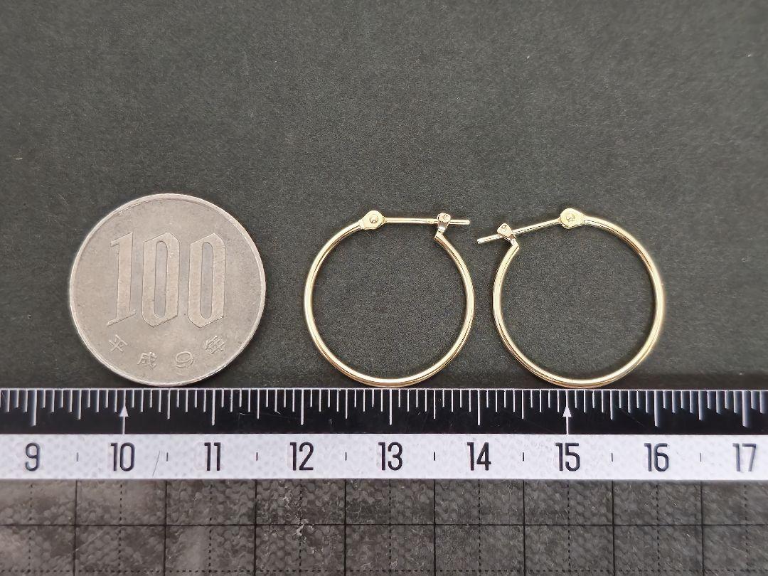 18金 フープピアス