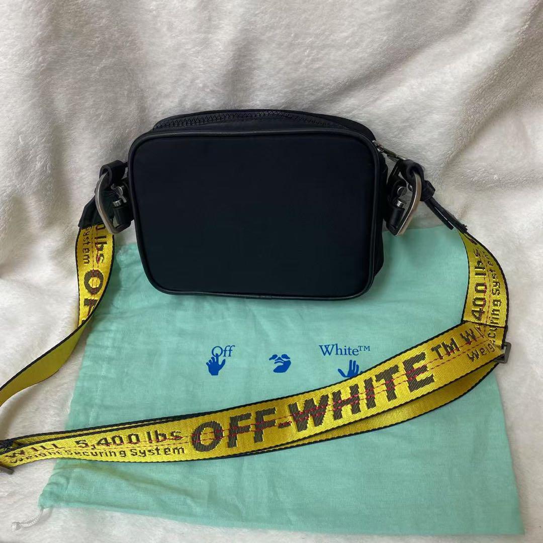 流行り の ブランド  人気】OFF-WHITEショルダーバッグ/黄色のショルダーストラップ バッグ