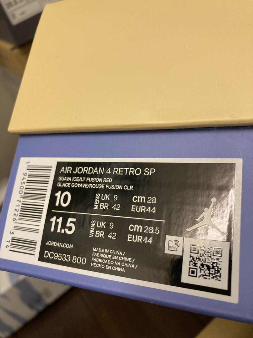 【限定価格】UNION NIKE AIR JORDAN 4 GUAVA ICE