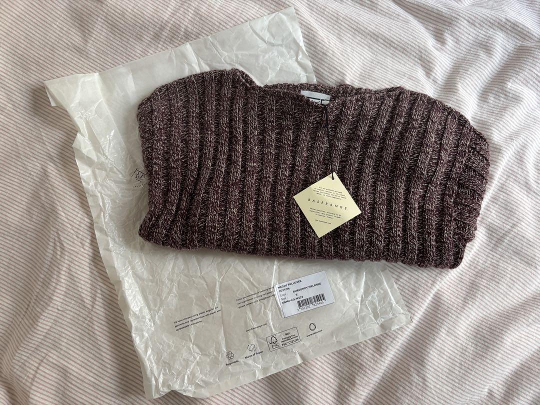 BASERANGE Macau Sweater BURGUNDY MELANGE - メルカリ