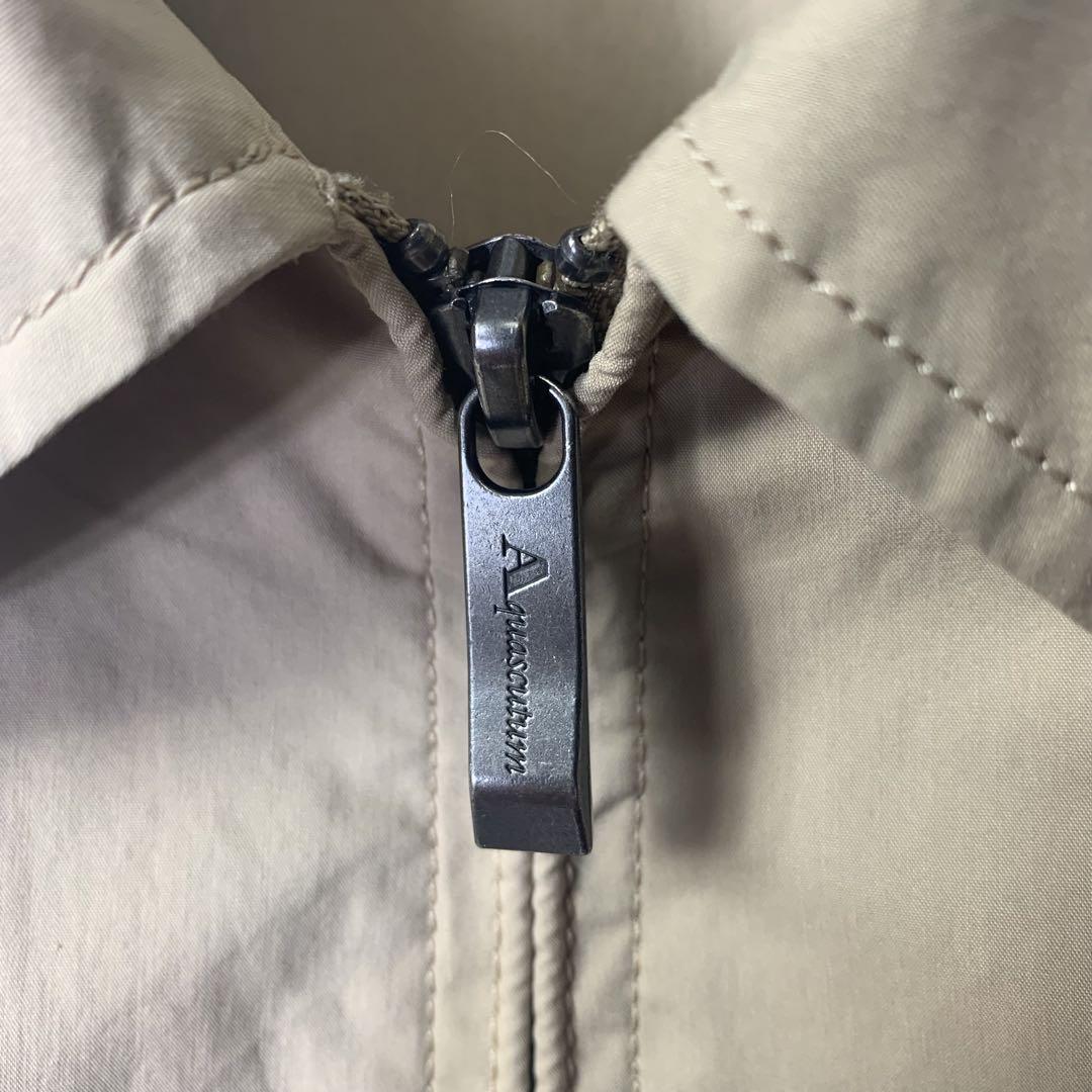 00s Aquascutum シャツブルゾン 42 ベージュ ダブルジップ