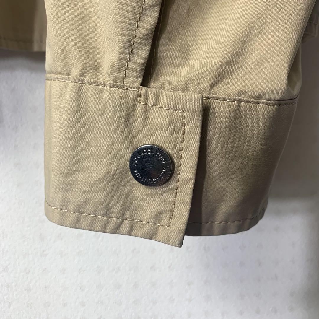 00s Aquascutum シャツブルゾン 42 ベージュ ダブルジップ