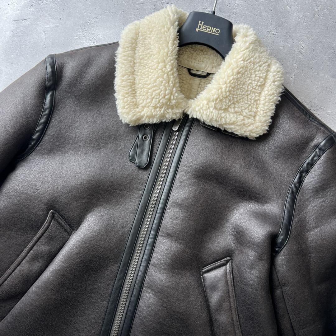美品 ZARA ザラ B-3 ムートン ボア ジャケット フライトジャケット M