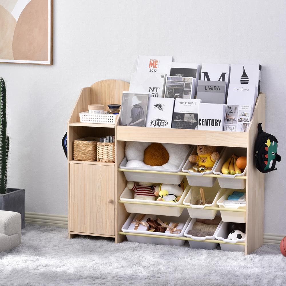 本物新品保証】【本物新品保証】絵本棚絵本ラック収納天然木玩具箱収納