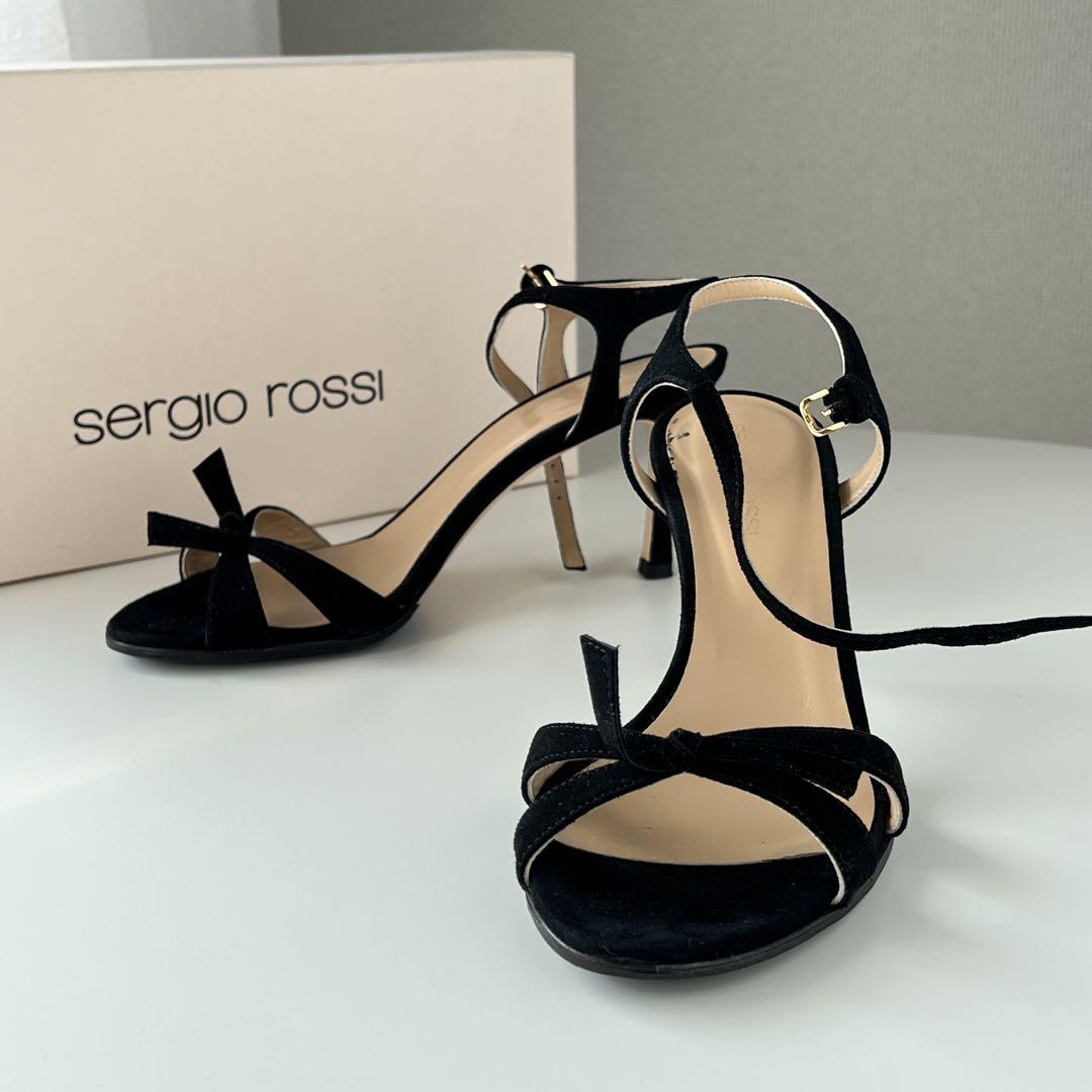 sergio rossi セルジオロッシ サンダル リボン 紐 ピンヒール