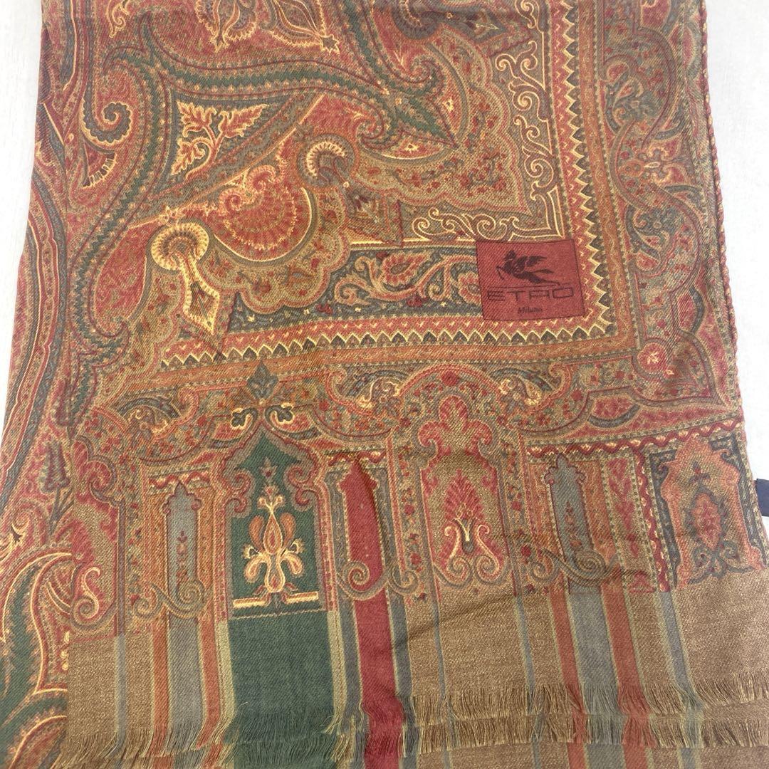 美品✨ETRO ストール/マフラー　ペイズリー柄　イタリア製　ユニセックス