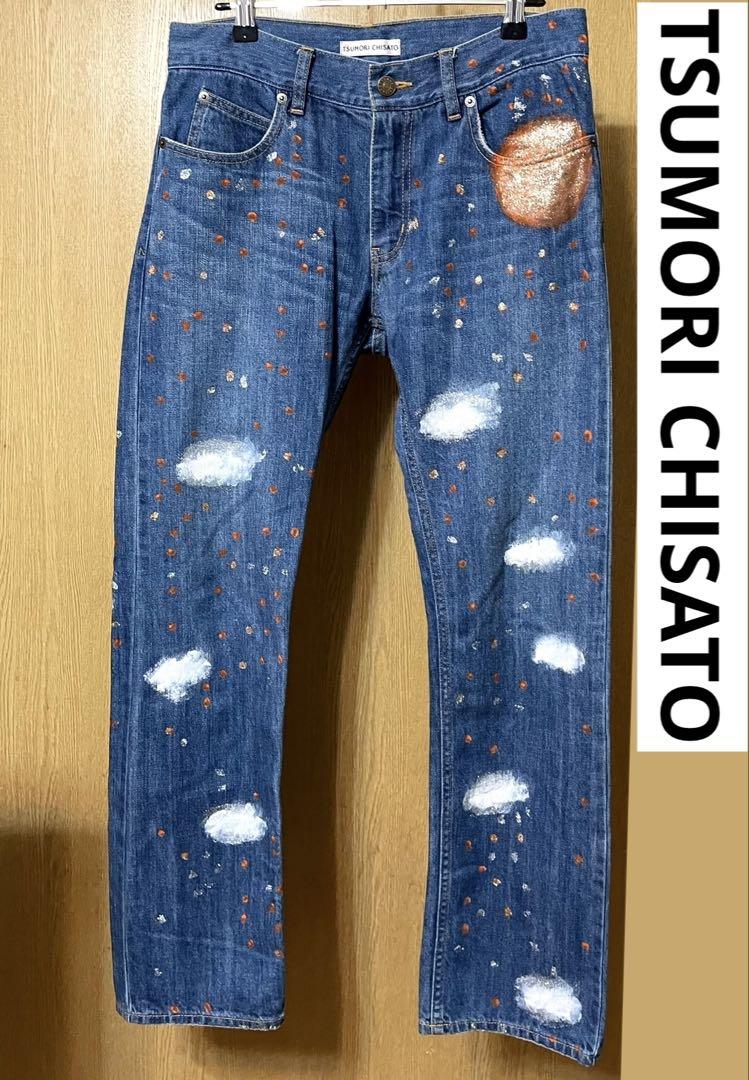 セール☆ TSUMORI CHISATO ペイント デニムパンツ レディース