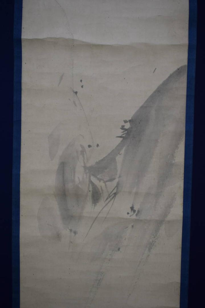 真作/松村景文/山水図/布袋屋掛軸HH-814