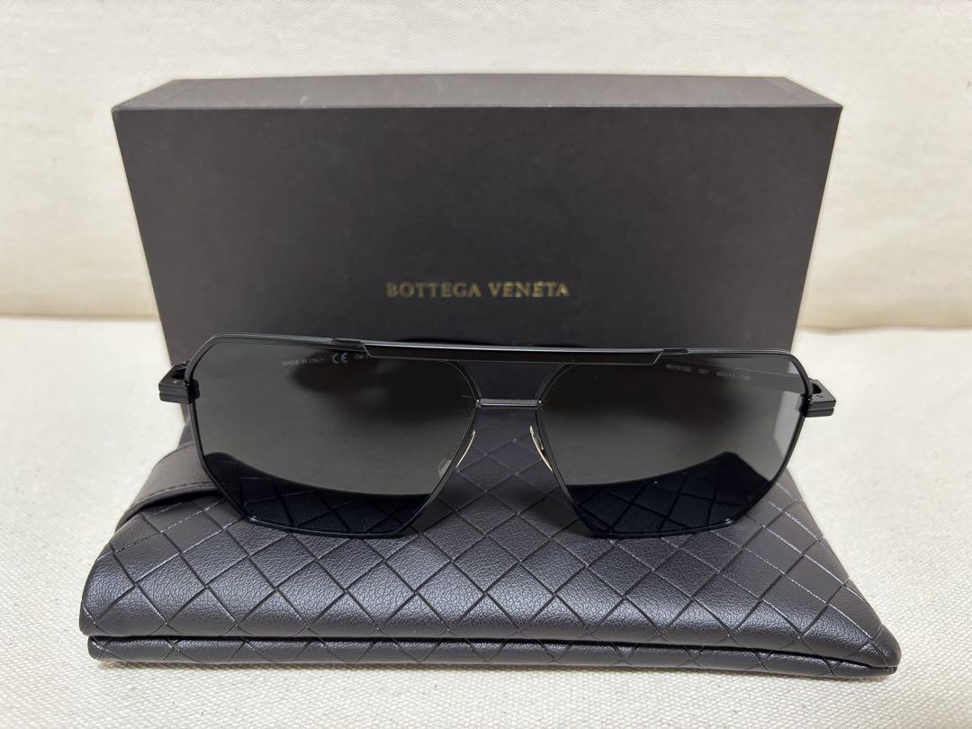 BOTTEGA VENETA レクタングルフレームサングラス ブラック BOTTEGA VENETA レクタングルフレームサングラス ブラック 人気
