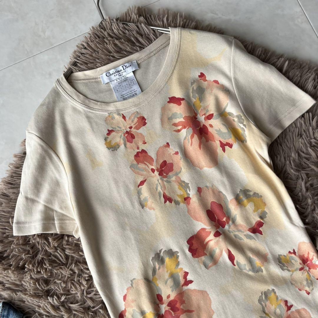 美品✨Christian Dior ガリアーノ期 花柄Tシャツ 38 伊製 - メルカリ
