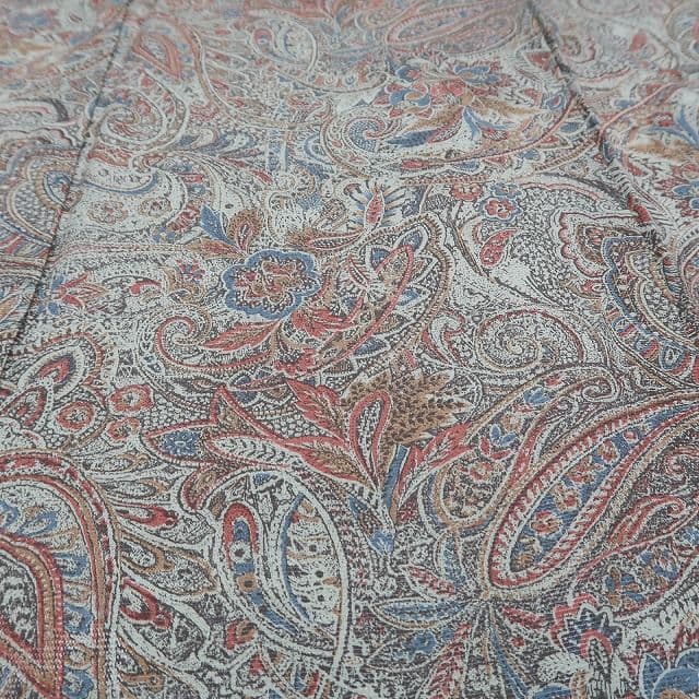 m1733＊美品 正絹 夏着物 絽 ペイズリー柄 手縫い仕立て 小紋