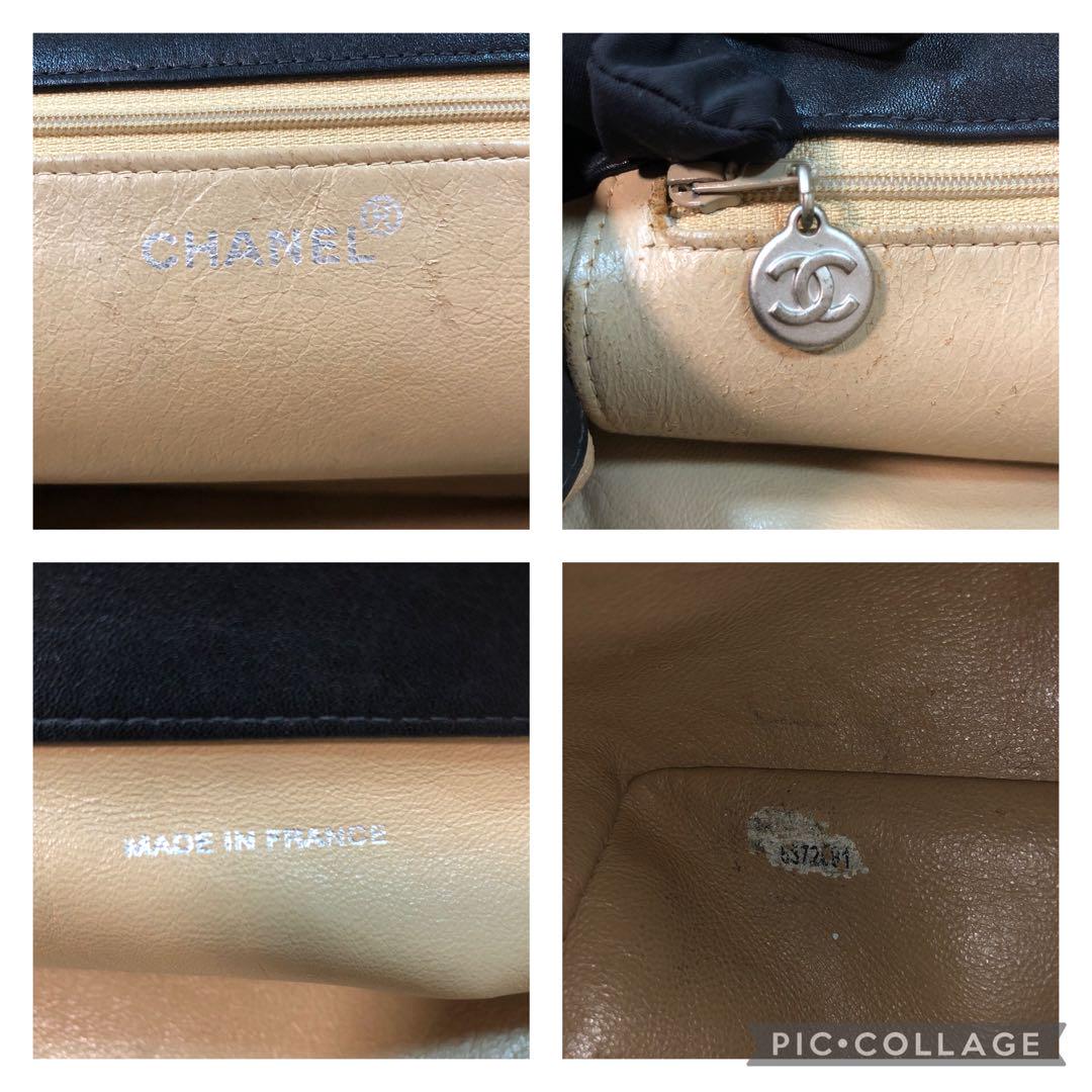 ★美品★ CHANEL シャネル トートバッグ ココマーク ラムスキン ブラック