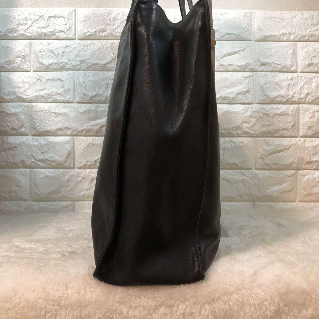 ★美品★ CHANEL シャネル トートバッグ ココマーク ラムスキン ブラック