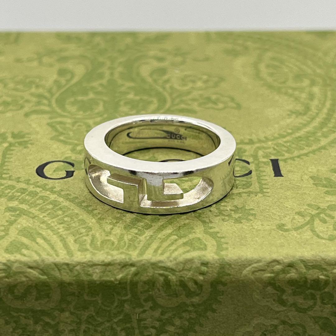 【美品】GUCCI 指輪　ダブルG カットアウト　リング　9号