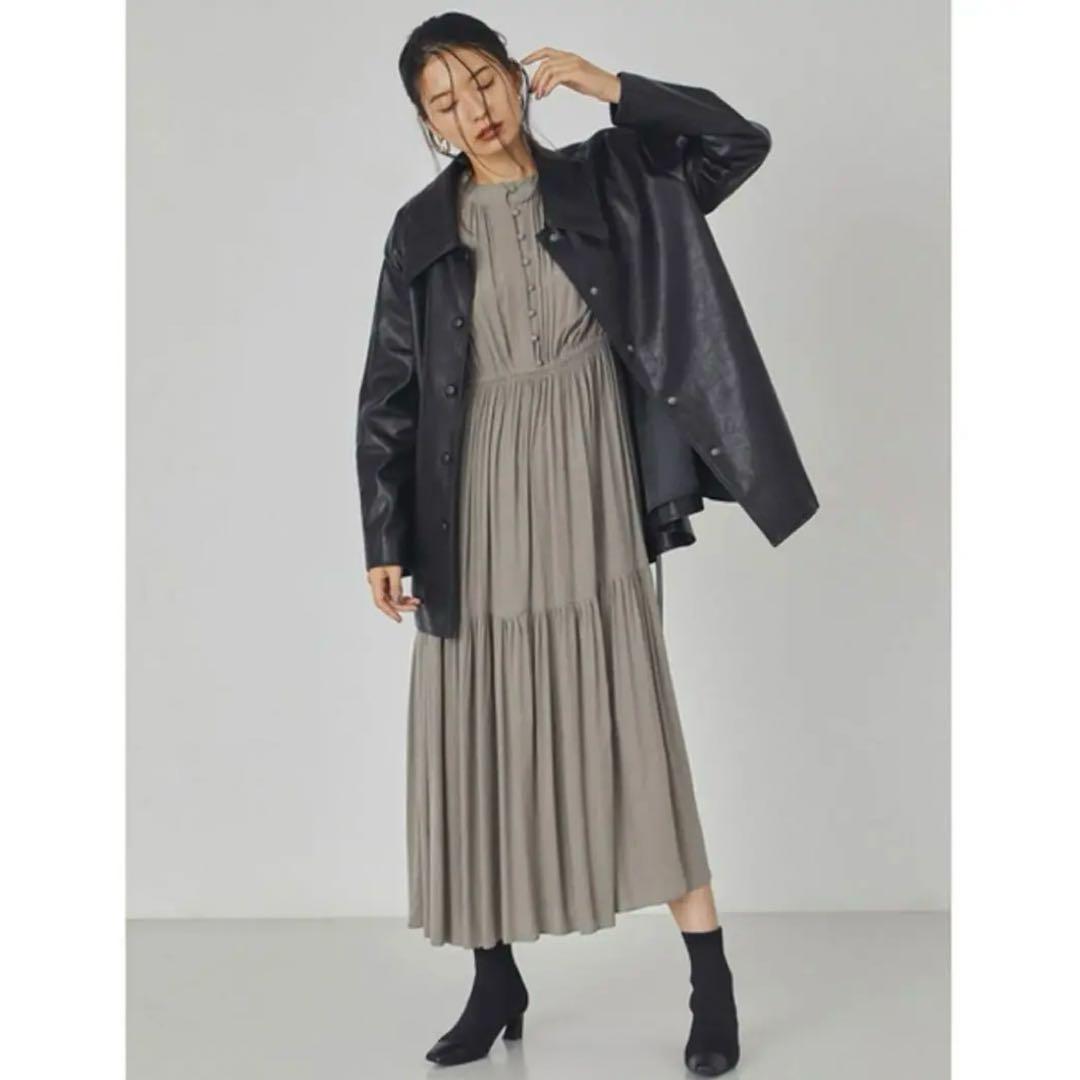【新品】FRAY I.D フロントボタンギャザーワンピース フレイアイディー