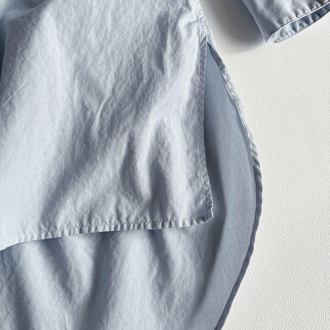 ビアズリー 製品染めロングシャツ チュニック バンドカラー