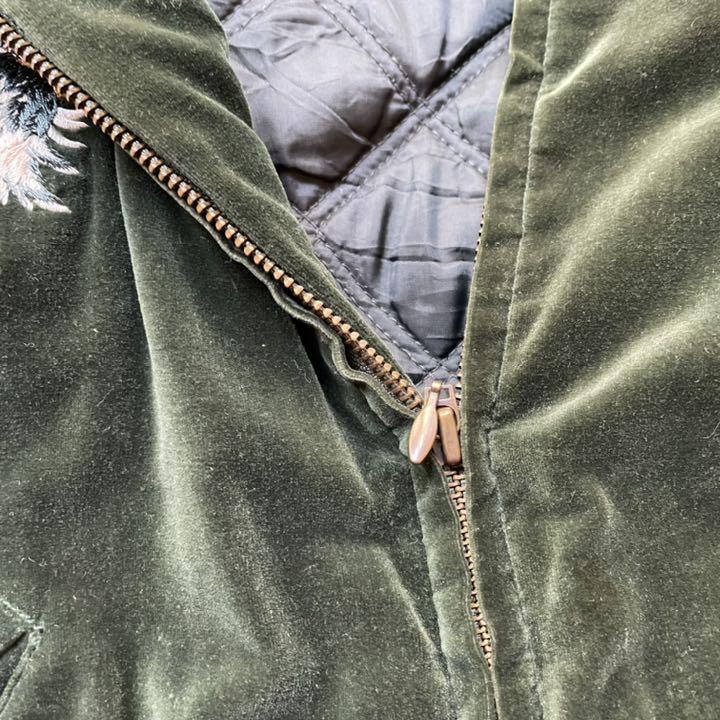 人気限定品 オール刺繍90s ハーレーダビッドソン ベロアスカジャン zu0AP-m44342179554 ビンテージ 総合1位