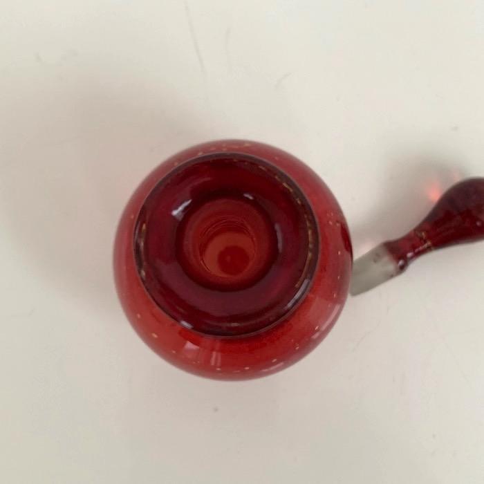 赤いガラスのガラス栓付きボトル 576 OhbdH-m44342268031 アンティーク 正規店格安