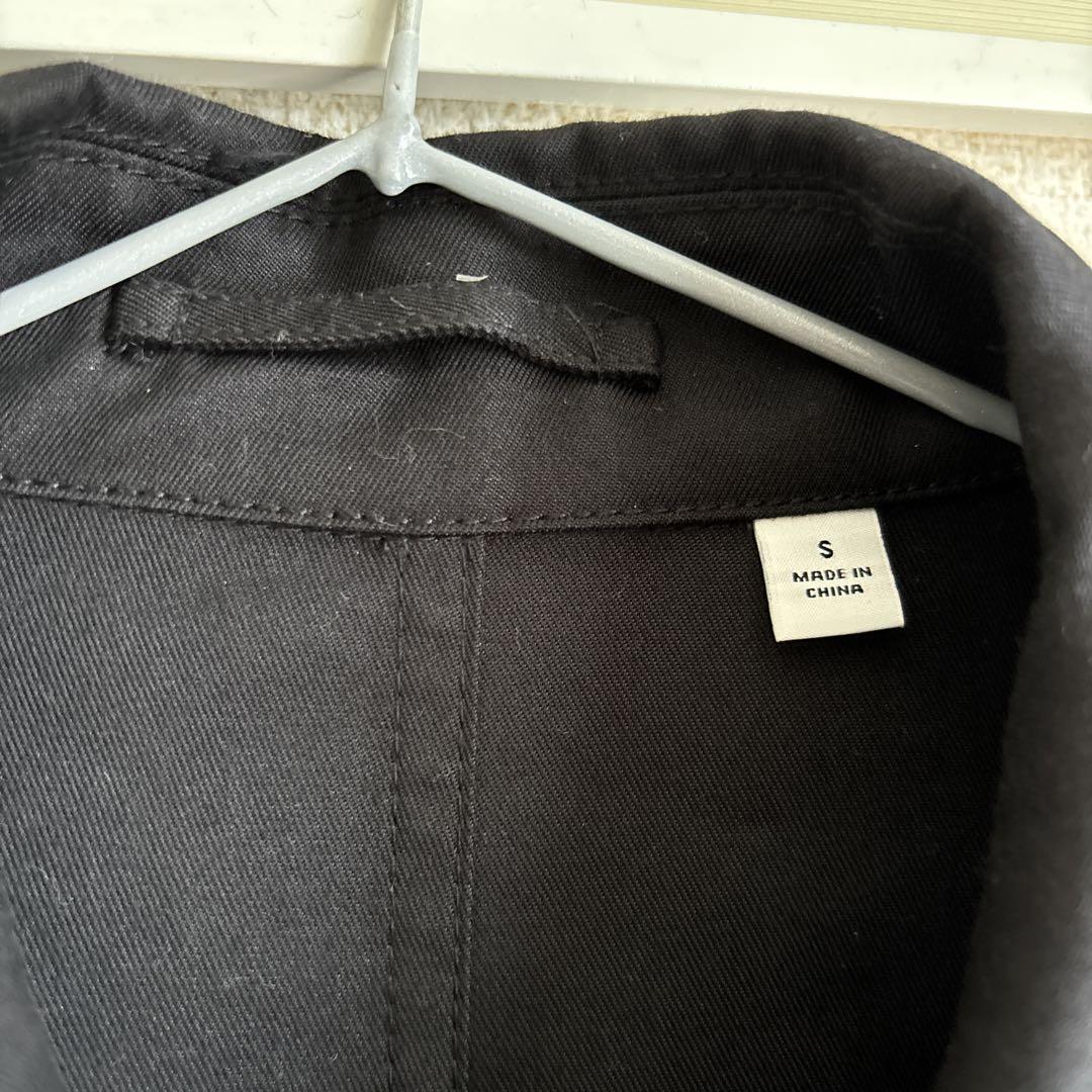 ブラック ステンカラーコート Sサイズ　UNIQLO