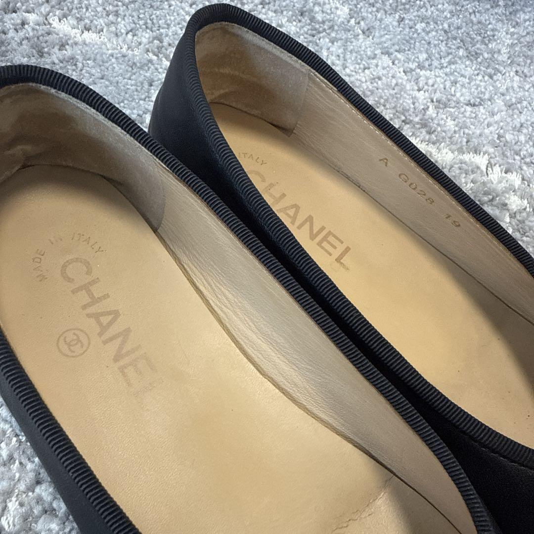 CHANEL バレエシューズ ブラック 37C