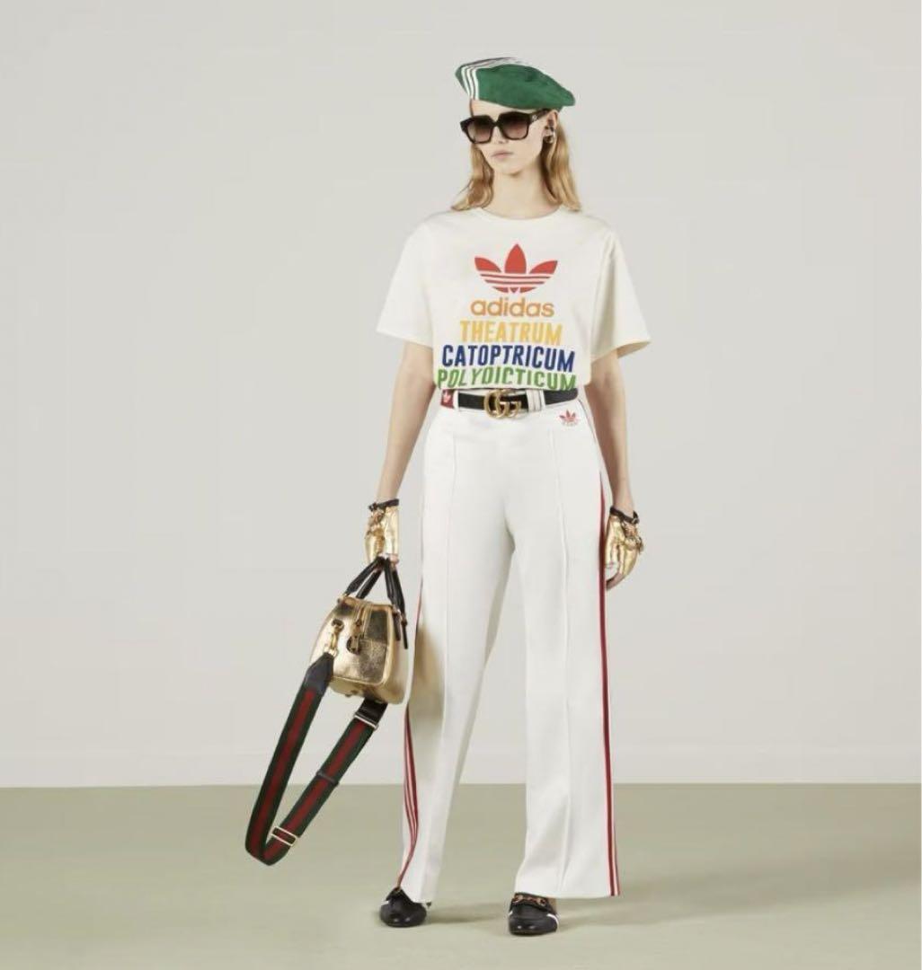 新品 限定 コラボ adidas x Gucci コットン Tシャツ XS