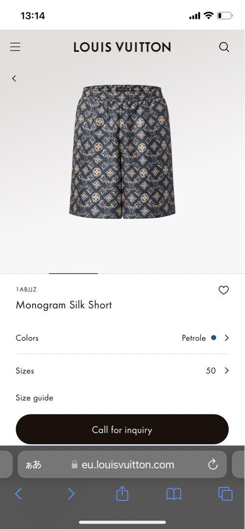 【LOUIS VUITTON】MNG SAND SILK SHORT【50】