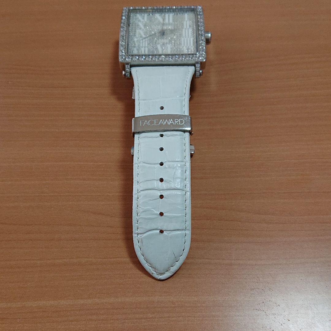 美品 正規フェイスアワード Face award 腕時計レザー スワロフスキー 美品 正規フェイスアワード Face award 腕時計レザー スワロフスキー