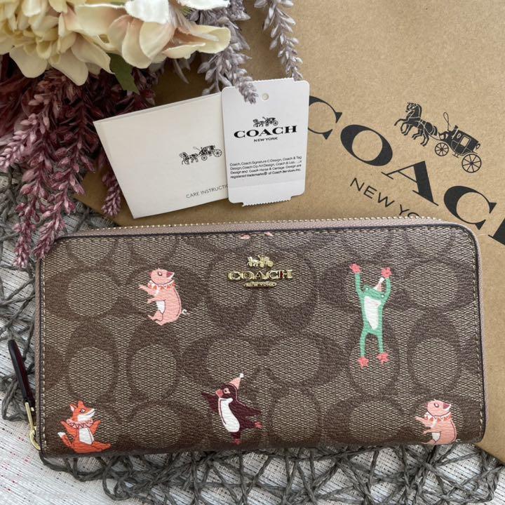 41%割引ブラウン系格安 COACH コーチ☆長財布 シグネチャー ブラウン 長財布 小物ブラウン系-WWW.ROAKBREWING.COM)