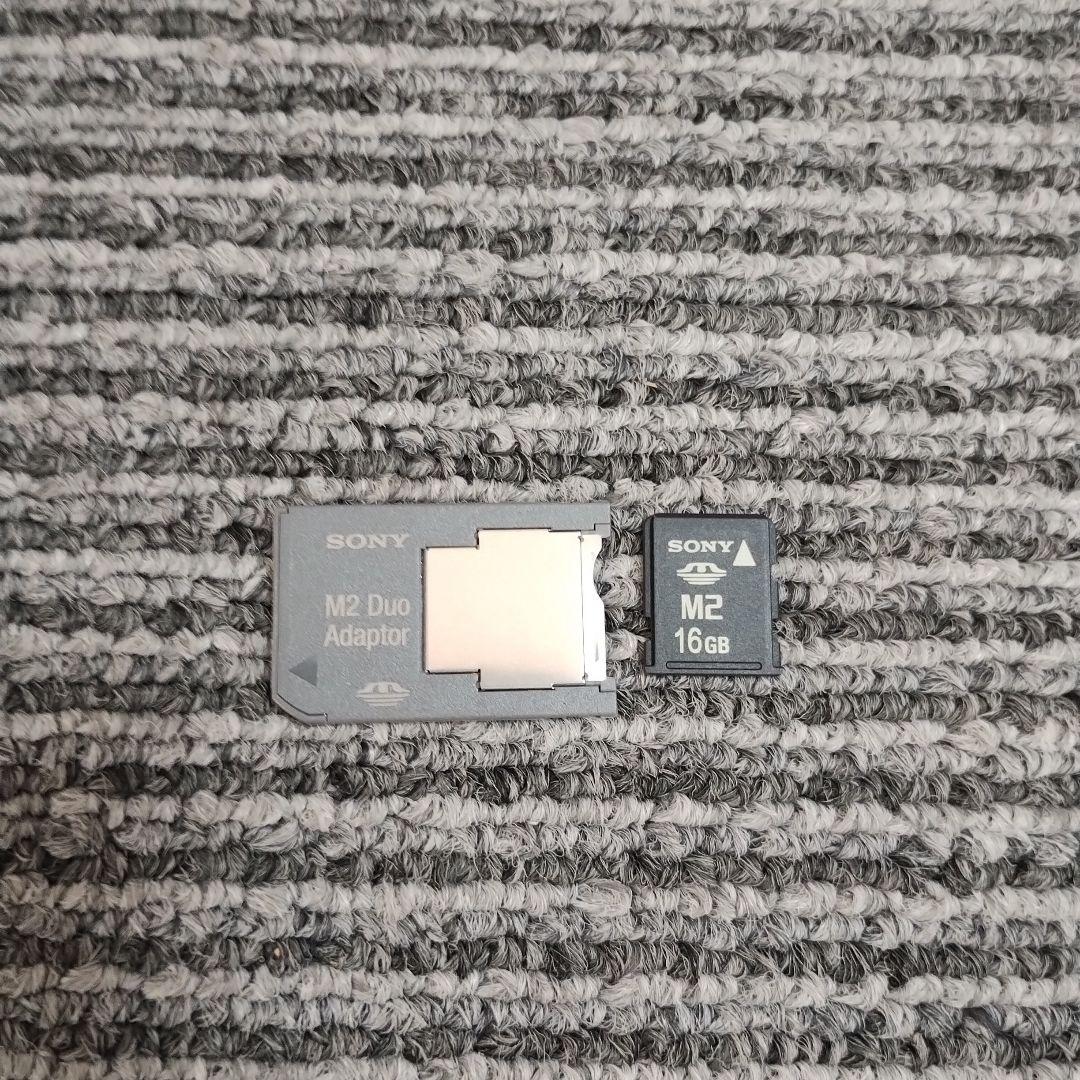SONY M2 Duo Adaptor 16GB メモリカード SanDisk　メモリースティックマイクロ　M2　16GB　フォーマット済　SONY製アダプター付き