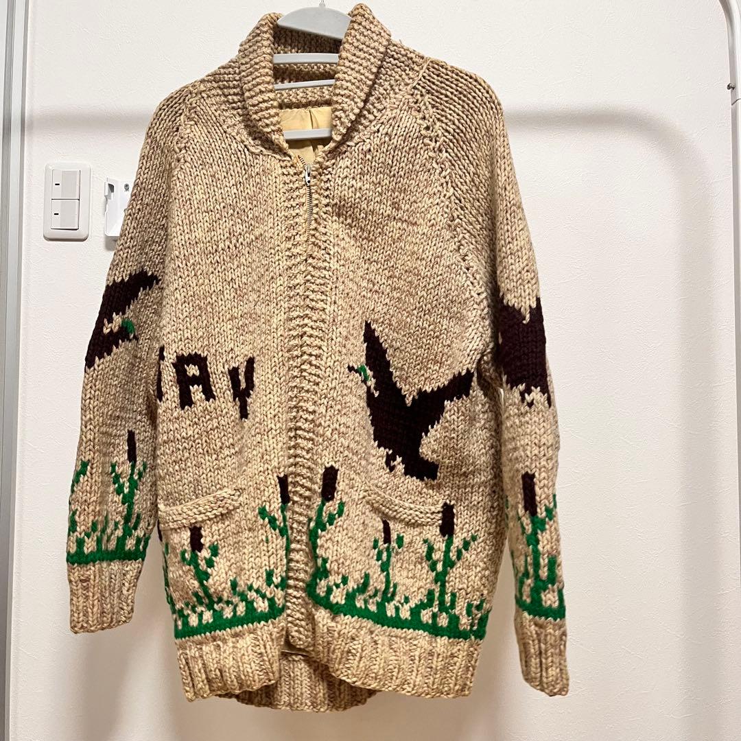 カウチンセーターニット Lightningジッパー ヴィンテージ 60〜70s