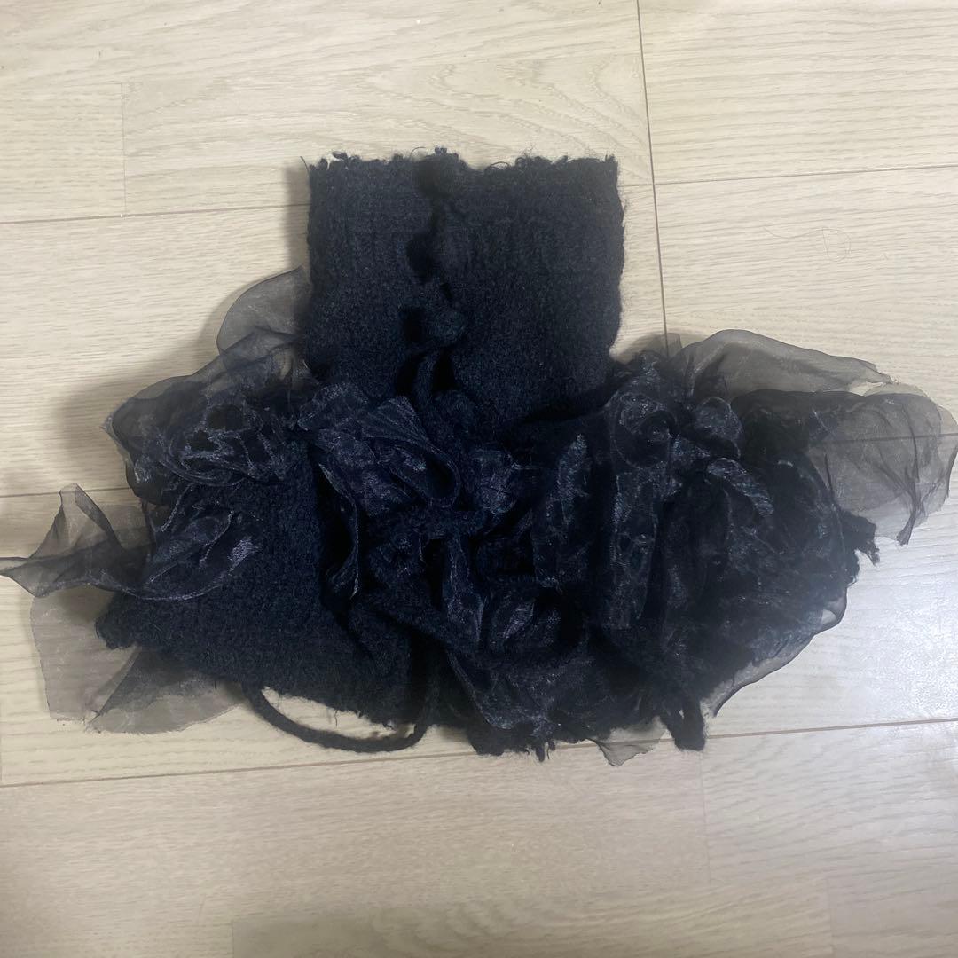 フリル付き黒つけ襟alice auaa