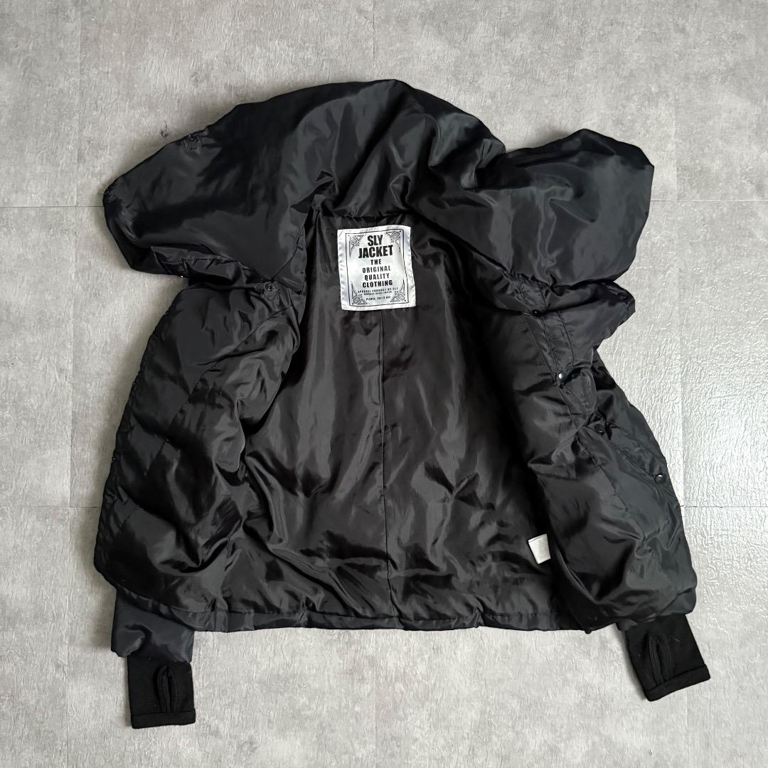 【希少デザイン】レアブラック 00s Y2K REI ダウンベスト 短丈Lサイズ y2k oakley 刺繍ロゴ ダウンベスト 黒
