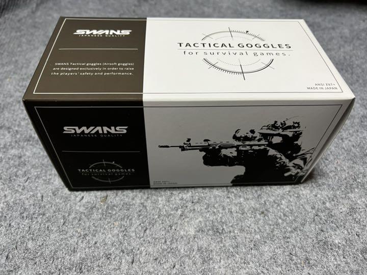 【美品】SWANS ゴーグルブラック ミリタリー サバゲー サバイバルゲーム用タクティカルゴーグル [SG-2280CLA DESA