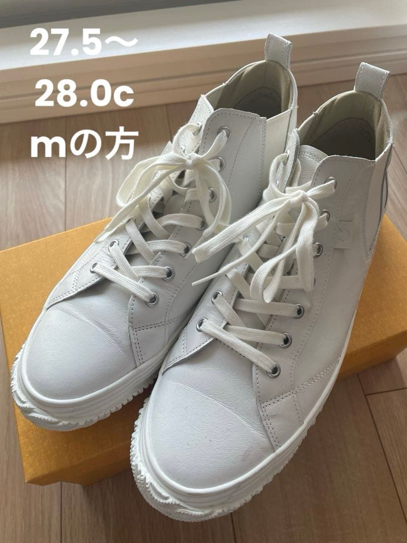 SPINGLE ホワイト ハイカットスニーカー LLサイズ