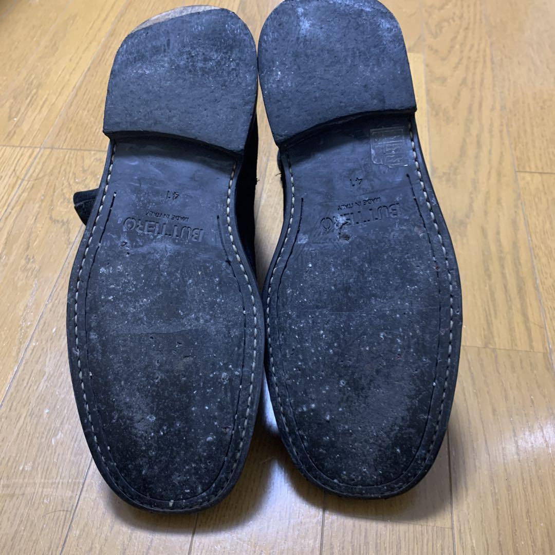 BUTTERO 黒 スエード エンジニアブーツ