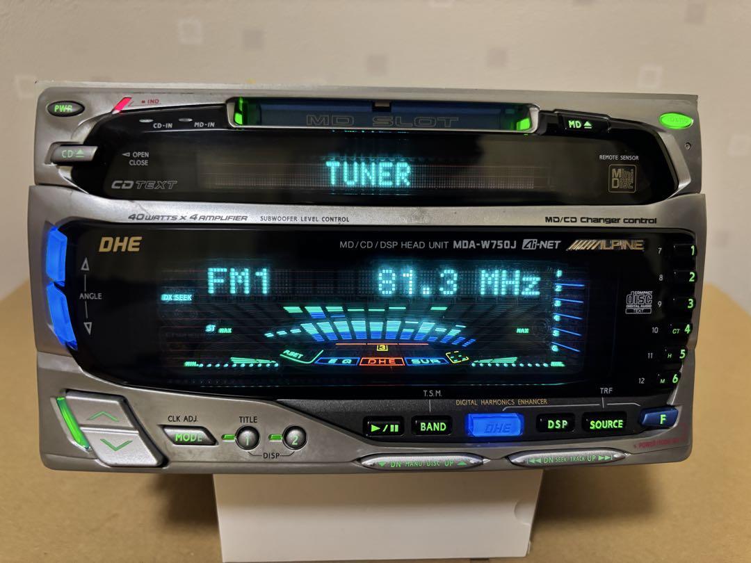希少 アルパイン 2DIN CD MD デッキ MDA-W750J