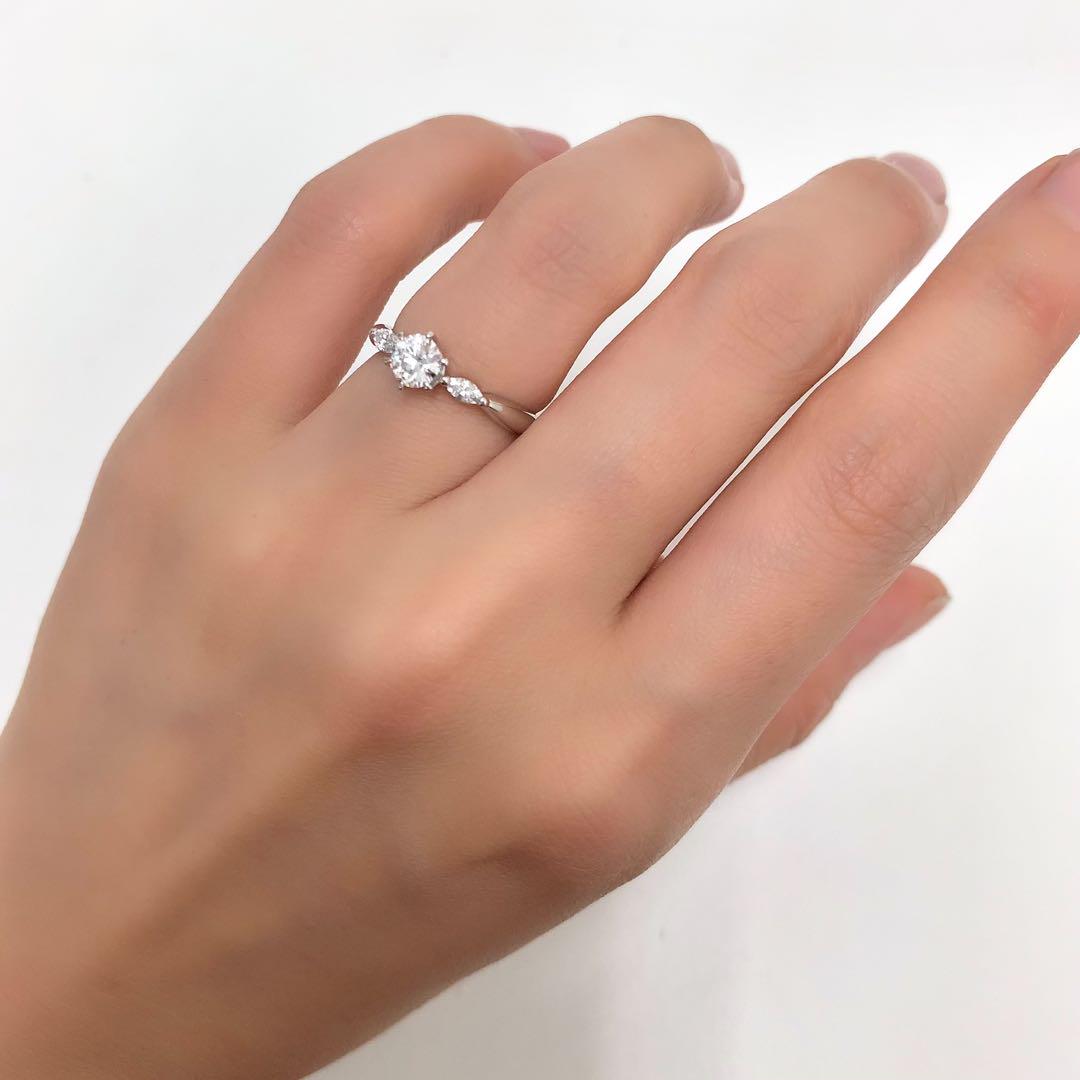 タサキ　P t 950 ダイヤモンド　0.382ct 0.11ct 田崎　リング