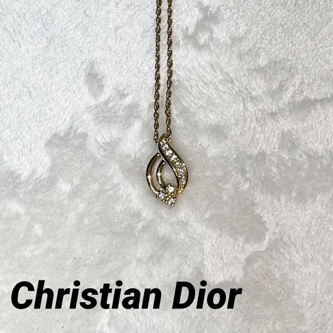 クリスチャンディオール(Christian Dior)ネックレス ラインストーン