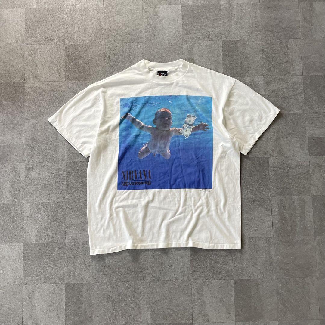 NIRVANA s/s never main band tee white xl