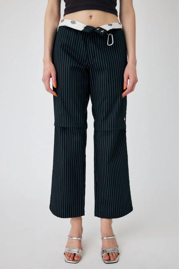 moussy DICKIES KNEE SLIT PANTS パンツ ストライプ