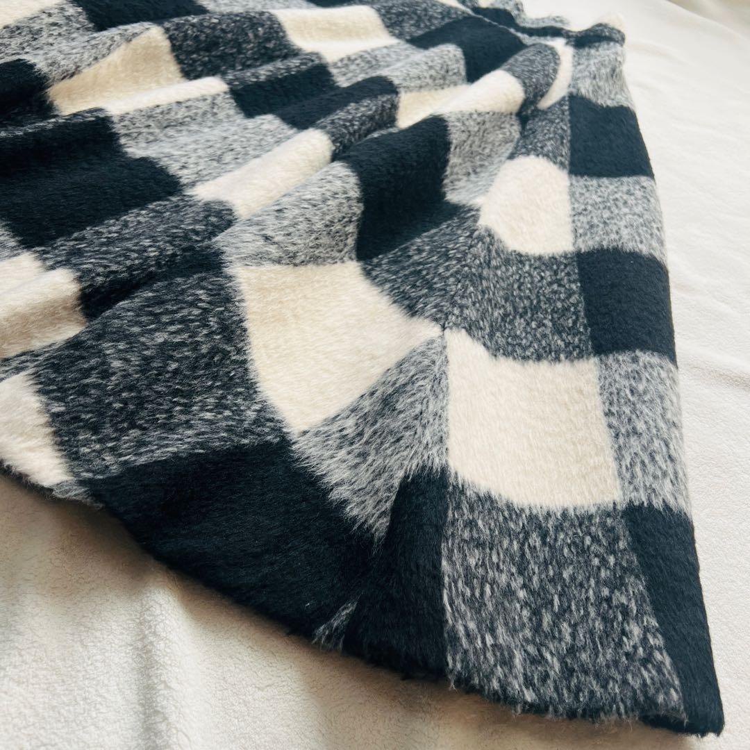 美品✳︎ ELFRANK VERY掲載 ブロックチェック起毛ロングフレアスカート 美品✳︎ ELFRANK VERY掲載 ブロックチェック起毛ロングフレアスカート
