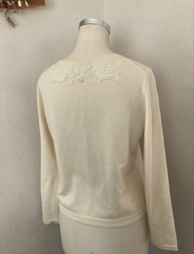 keita maruyama 刺繍入り長袖カーディガン 美品✨wool100