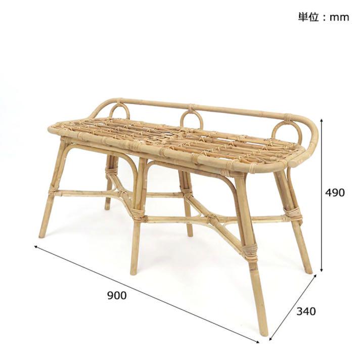 品質保証2022 籐 ヴィンテージデザインのベンチ rNaKl-m44364806540 ラタン家具 新品大特価