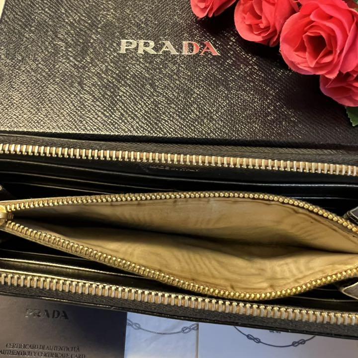 された 未使用に近い‼️ 財布 長財布 ラウンドファスナー iAJ08-m44368133797 プラダ PRADA のプラダ