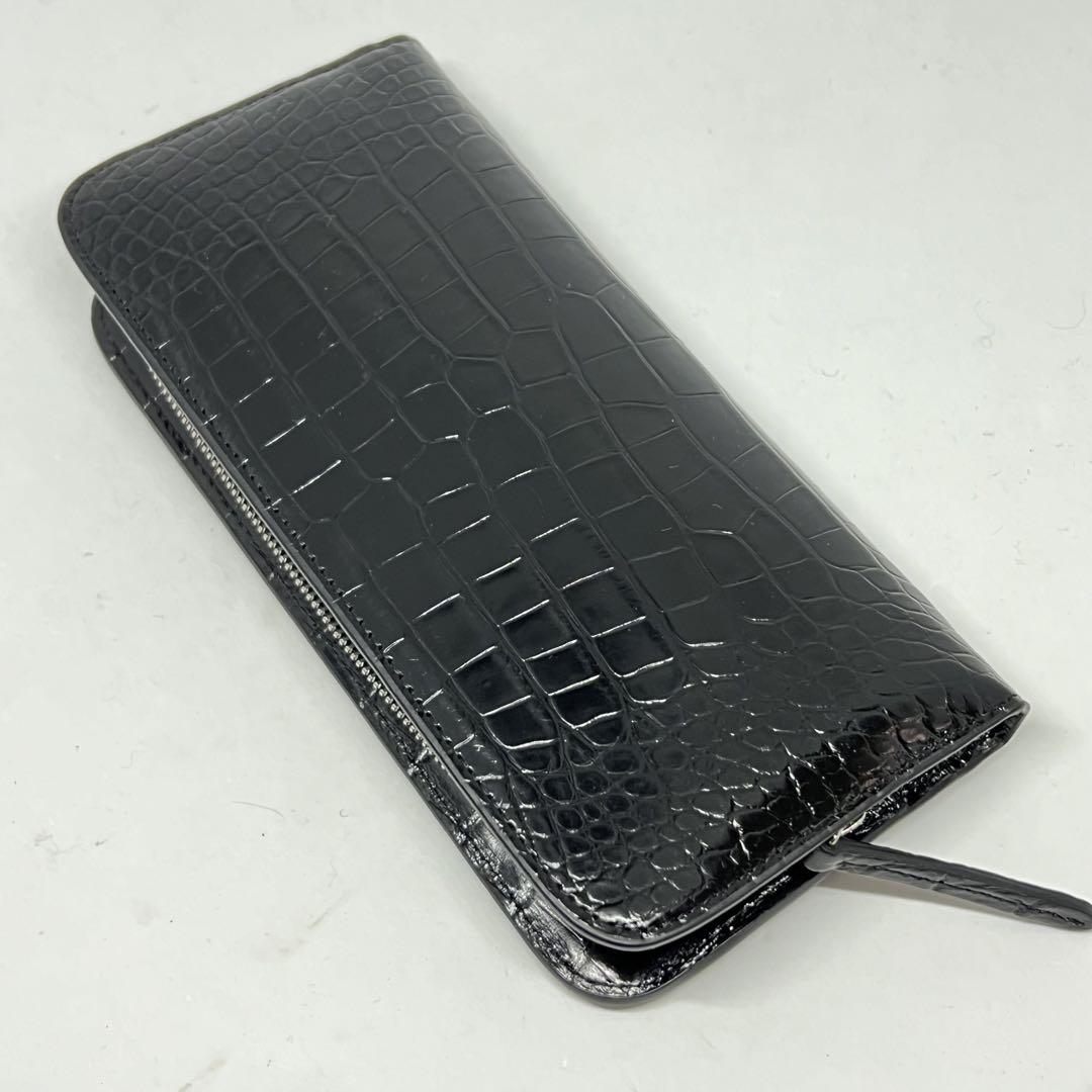 新品　一枚革　無双　ヘンローンクロコダイル　長財布
