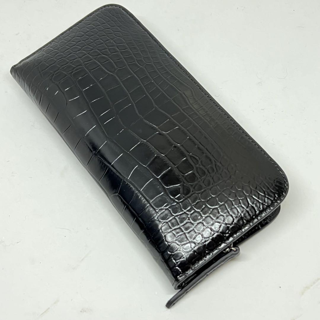 新品　一枚革　無双　ヘンローンクロコダイル　長財布